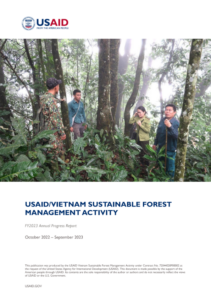 cover page of Vietnam Sustainable Forest Management Activity FY2023 annual progress report