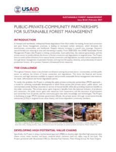 thumbnail image of the first page of Public-Private-Community Partnerships for Sustainable Forest Management