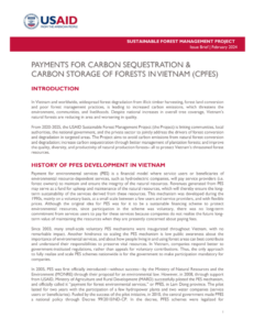 thumbnail image of the first page of Payment for Carbon Sequestration & Carbon Storage of Forests in Vietnam (CPFES)