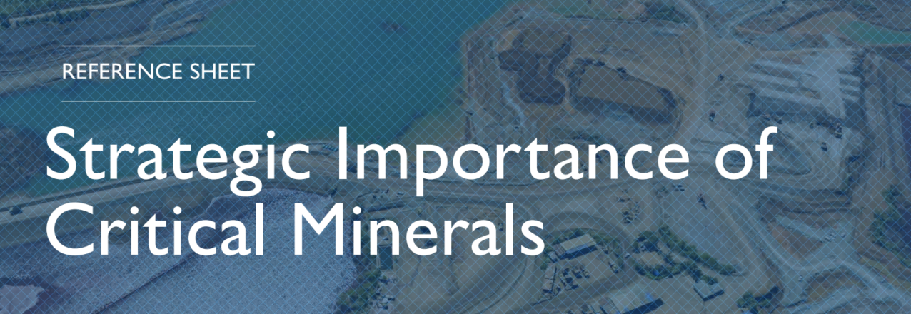 Cover image for Strategic Importance of Critical Minerals